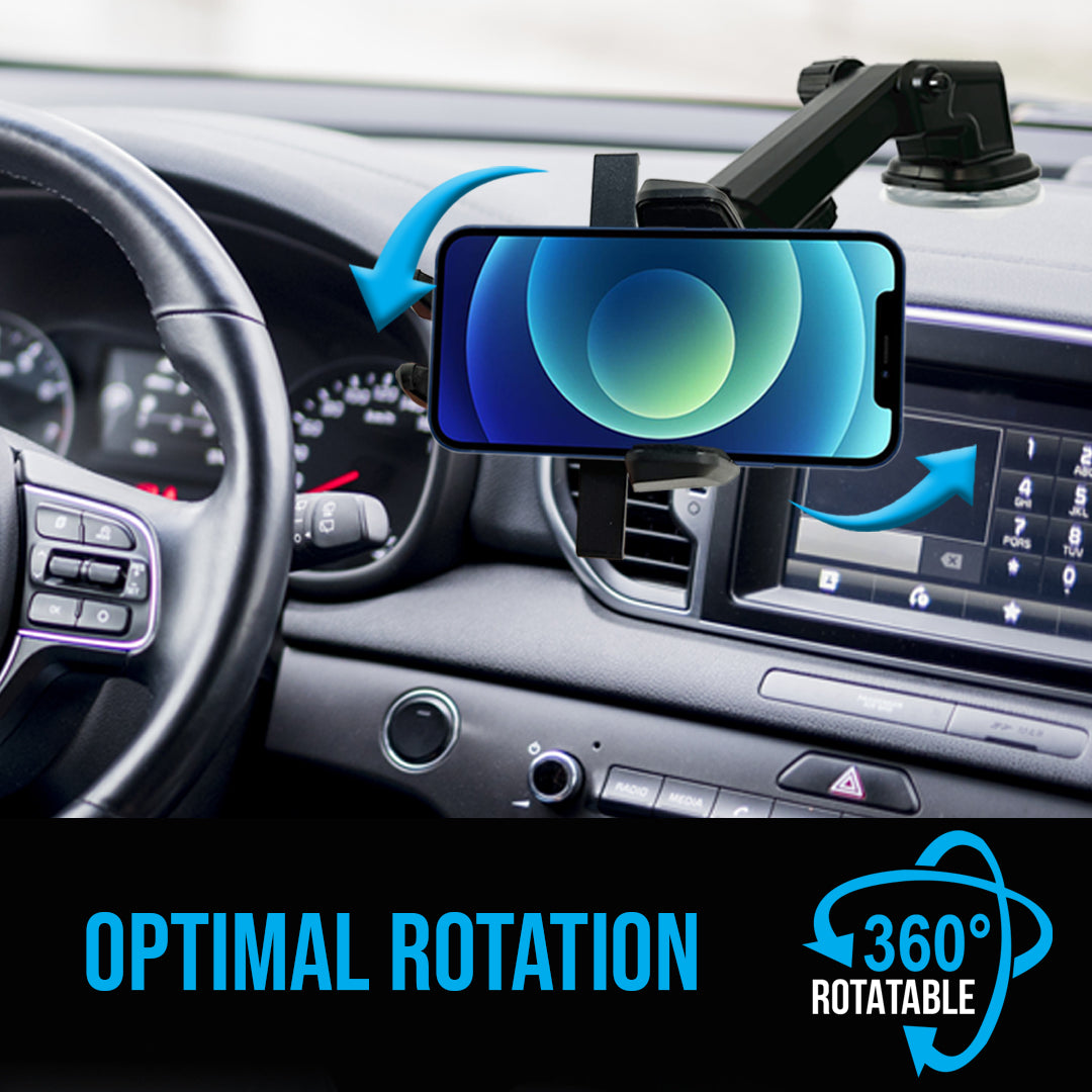 Car Phone Mount Holder One Touch Adjustable Long Neck-1